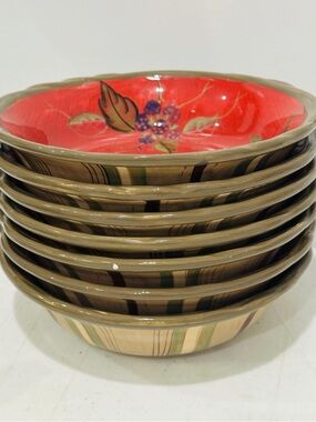 Tracy Porter “The Octavia Hill Collection” Soup Cereal Bowl - 7 Pc Garden Set